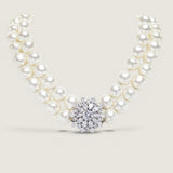 Double Strand Baroque Pearl Necklace with Dazzling Clasp