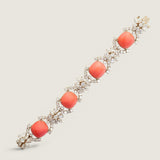 CABACHON AND DIAMOND BRACELET - B22/CORAL/CZ