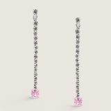 EARRING 17 FREE FLOATING RDS PK SQ BOT - EF638SM/PK/CZ