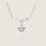 3.5CT DROP HEART PENDANT - PF721/CZ
