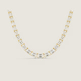 GRADUATED ASSCHER CUT NECK 81cts - N140/CZ