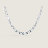 GRADUATED ASSCHER CUT NECK 81cts - N140/CZ