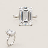 7CT(13.5 x 10) TRADITIONAL EMERALD CUT SOLITAIRE RING
