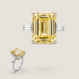 12.5CT EMER. CUT RING WITH BAG. F246-CAN-14K