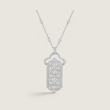 MULTI STONE PENDANT DROP SURR BY CHANEL SET STONE  DIAMONDS BY THE YARD CHAIN - PF779/CZ