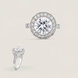 4CT SURROUNDED BY MIRCO-PAVE STONES F798-CZ-14K