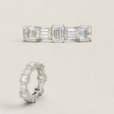 Alternating Asscher Cut Eternity Band