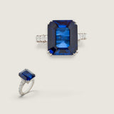 Emerald Cut Sapphire with Baguette Sides (14 TCW)