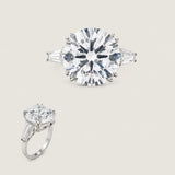 10CT DOUBLE PRONG WITH BAGUETTE SIDES