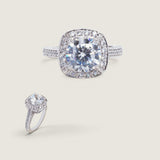 Round Brilliant Center with Cushion Halo
