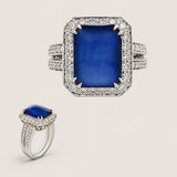 Cabochon with Micropave Setting (8 Carat Center)