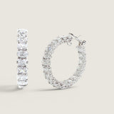 Large Oval Cut Hoop Earrings (20 TCW)