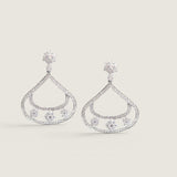 FLOWER TOP W/ MIRCO PAVE STONE W/3 FLOWERS IN DROP - EF842/CZ