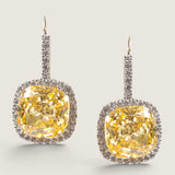Canary Cushion Drop in a Micropave Setting (27.25 TCW)