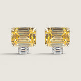 Canary Emerald-Cut Double Stud (26.5 TCW)