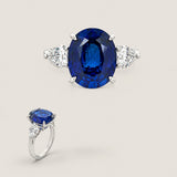 5CT OVAL W/ PEAR SIDES 17293XS-SAP-CZ-14K