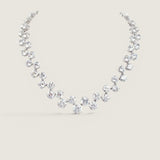 ALTERNATING ROUND STONE NECKLACE - N150/CZ
