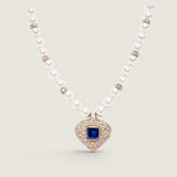 Pearl Strand with Heart Pendant (8mm)