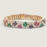 Multi-Color Round Brilliant Stone Bracelet