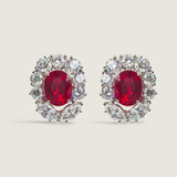 OVAL RUBY CENTER SURR. BYROUNDS & MARQ - 17410T/RUB/CZ