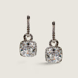 CUSHION CUT SURR BY MIRCO-PAVE ON SM HOOP - EF740/CZ