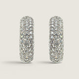 Pave Dome Hoop Earrings (12 TCW)