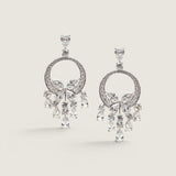 PEAR TOP W RD CIRLCE OF PAVE W/ 5ROW DROP - EF851/CZ