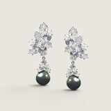 Cluster Pearl Dangle Earrings (30.5 TCW)