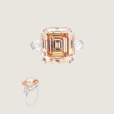 12.5CT ASSCHER CUT W/ BULLET SIDES F597B-COF-CZ-14K