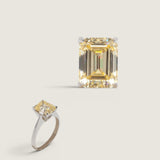2.5CT EMERALD CUT F310-CANARY-14K