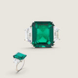 10CT EMER CUT W/ TRAP SIDES F889-FEM-CZ-14K
