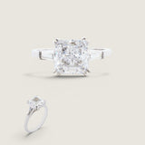 2CT RADIANT CUT W/ SIDE BAGS F753RAD-CZ-14K