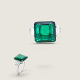 18CT SQ CUT W/ SIDE SHEILDS F881-EM-CZ-14K