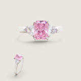 1.25CT EMER CUT W/ TRI F630-PK-CZ-14K