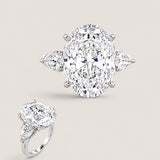 7CT OVAL W/ PEAR SIDES 17293XL-CZ-14K