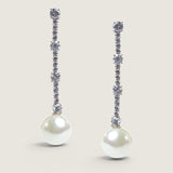 4 ROUNDS IN BETWEEN ARE 4 SM. STONE W/ PEARL DROP - EF866/PRL/CZ