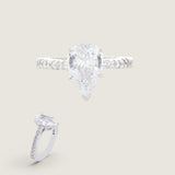 Pear with Pave Shank (3 TCW)