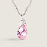 Pink Briolette Drop Necklace
