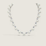 Pearl and Simulated Diamond Necklace