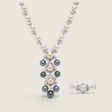 Pearl with Marquise and Pear Details and Pearl Waterfall