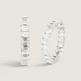 Emerald-Cut Hoop Earrings (20TCW)