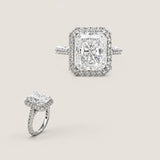 RAD. 6.5CT EMER CUT W/ MIRCO-PAVE SHANK F910-CZ-14K