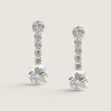 ROUND 6 STONE 4CT DROP EARR - EF920/CZ