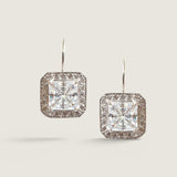 SQUARE CENTER WITH PAVE ON WIRE - EF897/CZ