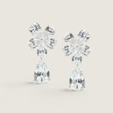 Large Flower Cluster with Pear Drop Earrings (38 TCW)