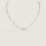 MULTI-SHAPED STONE NECKLACE - N159/CZ
