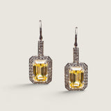 Canary and Micropave Drop Earrings (4.5 TCW)