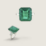 22CT EMER CUT RING W/ BAGS