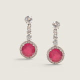 Pave Ruby Drop Earrings (2 TCW)