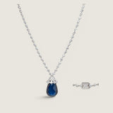 Sapphire Briolette Drop on DBY Chain